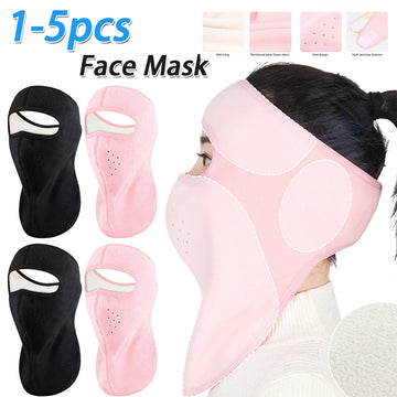 1-5PCS Full Face Ski Mask Breathable Cycling Face Mask Thermal Motorcycle Balaclava Soft Windproof Face Cover for Skiing Cycling