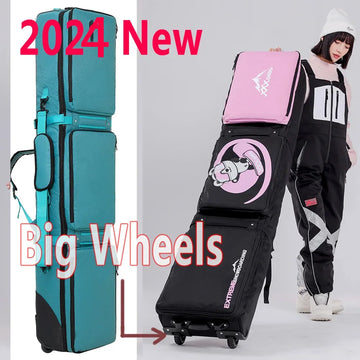 150/ 157 / 166-174cm SnowBoard/Skis Bag With Big Wheels /waterproof material can hold 2 pairs of Skis or 1 Snow Board A7394