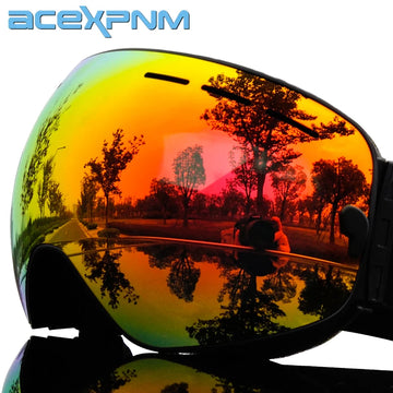 2019 Brand Ski Goggles Full Mirror UV400 Anti-fog Big Ski Mask Glasses Skiing Men Women Snow Snowboard Goggles 3 Lens