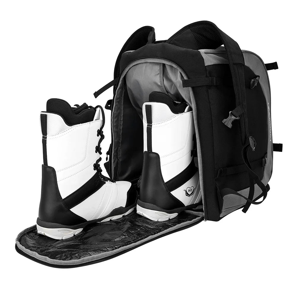 65L Ski Boot Bag Helmet Clothing Rucksack Durable Storage Backpack For Ski Waterproof Ski Boot Storage Bags Skiing Accessories
