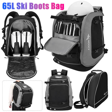 65L Ski Boot Bag Helmet Clothing Rucksack Durable Storage Backpack For Ski Waterproof Ski Boot Storage Bags Skiing Accessories