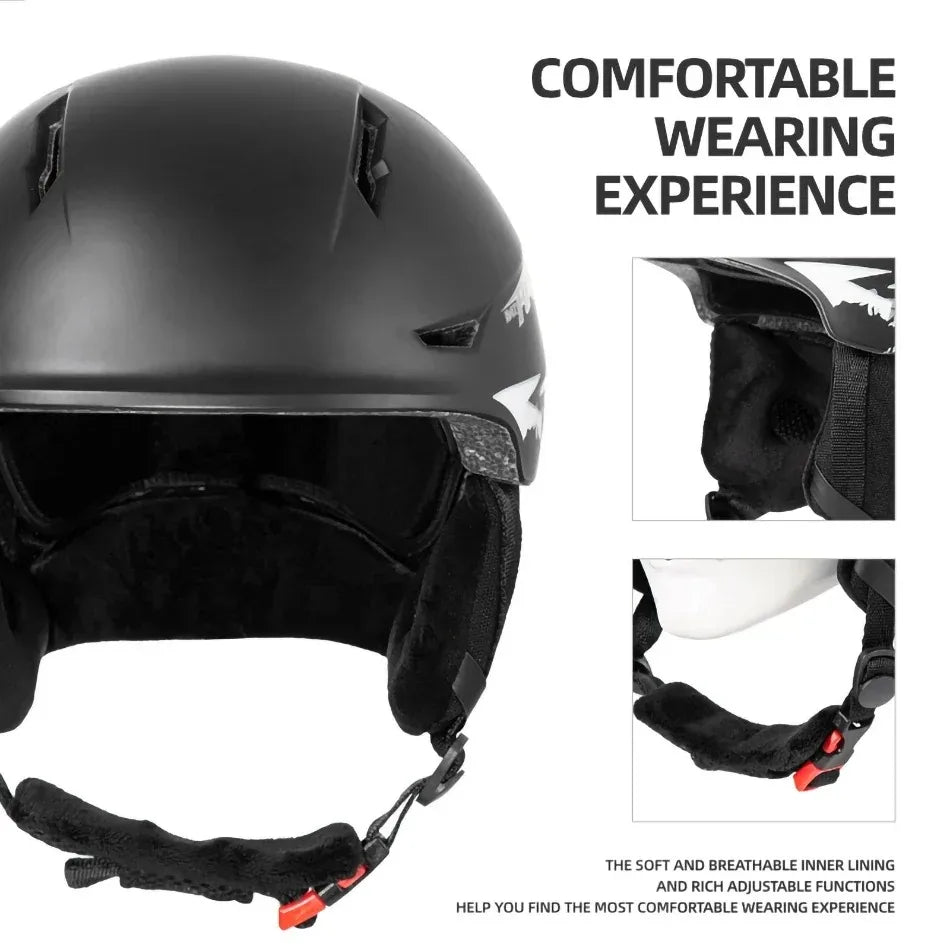 BATFOX Professional Half-covered Ski Helmet Integrally-molded Sports man women snow Skiing Snowboard Helmets