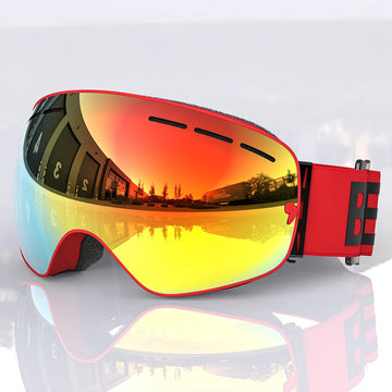 Big UV400 Double Layers Anti-fog Ski Goggles Lens Ski Mask Glasses Skiing Snow Snowboard Eyewear Mirror polarize Goggles for men
