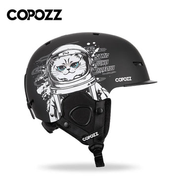 COPOZZ New Unisex Ski Helmet Certificate Half-covered Anti-impact Skiing Helmet For Adult and Kids Snow Safety Snowboard Helmet