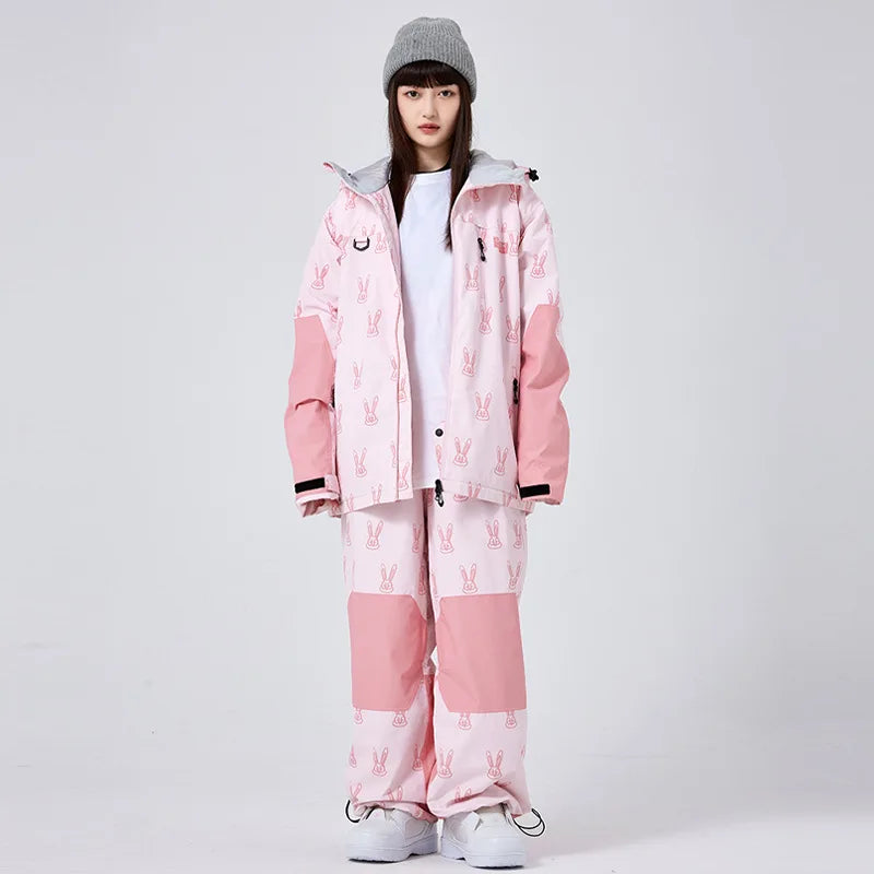 DOOKSNOW Winter Men's And Women's Snow Wear Warm Waterproof Breathable Snowboard Clothing Outdoor Snow Jackets + Pants