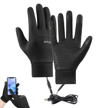 Electric Heated Gloves Winter Warm Gloves USB Touch Screen Gloves Motorcycle Snowboard Cycling Hand Warmer for Driving Skiing