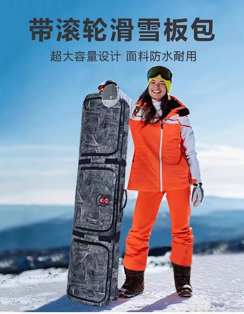 Fully Padded Snowboard Bag NO WHEEL Travel Bag Ski Single /Double Snowboard Air Travel Backpack