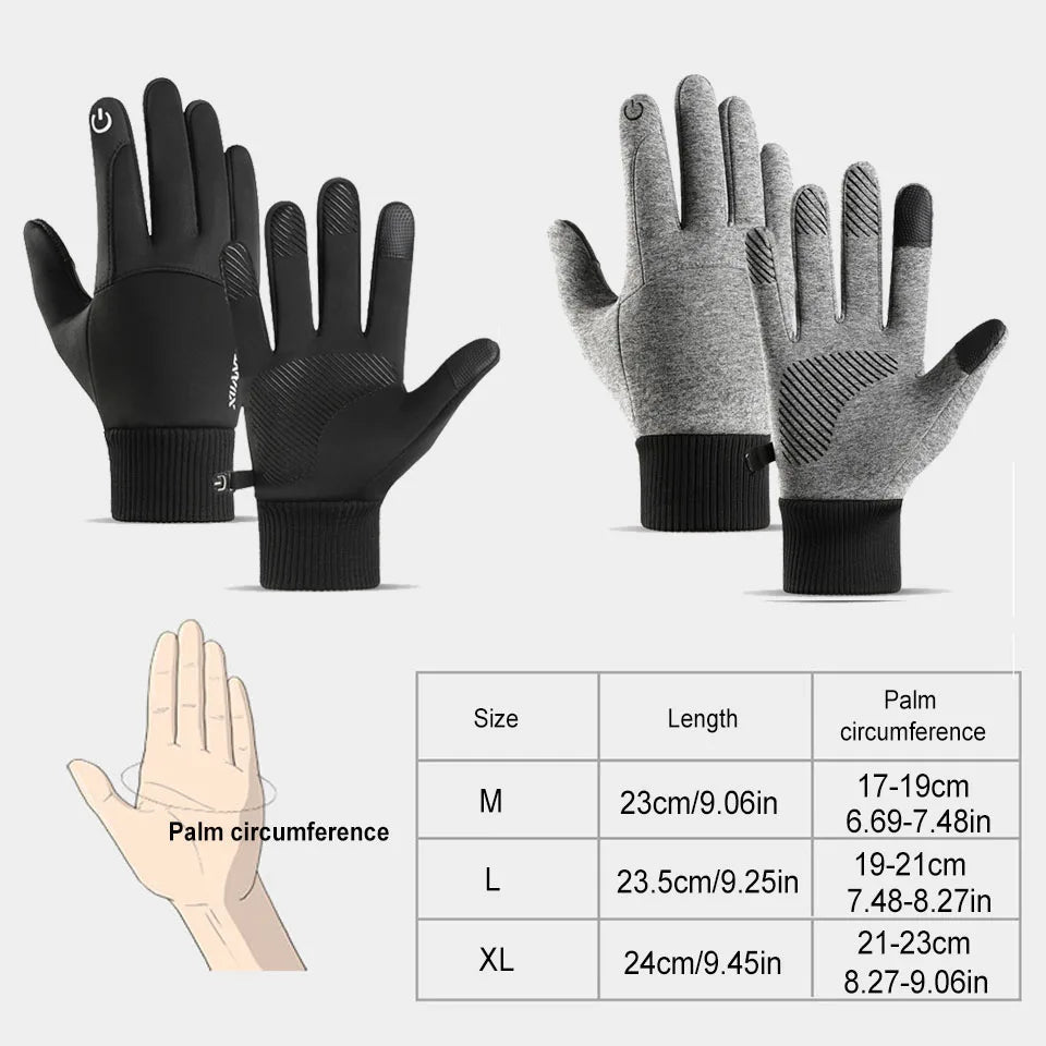 GTUBIKE Touchscreen Winter Thermal Warm Full Finger Gloves For Cycling Bicycle Bike Ski Outdoor Camping Hiking Motorcycle