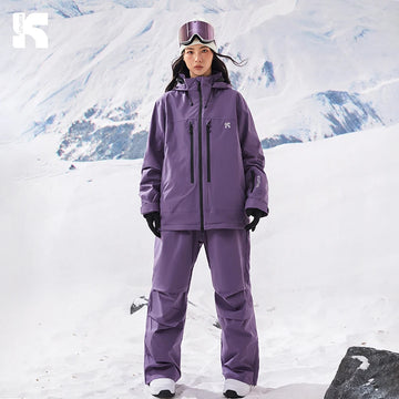 KUFUN Ski Wear Jacket Pants for Women Man Teenagers Winter Sports Snowboard Equipment Waterproof Top