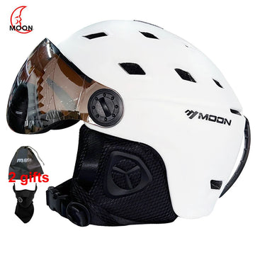 MOON Goggles Skiing Helmet Integrally-Molded PC+EPS High-Quality Ski Helmet Outdoor Adult Sport Ski Snowboard Skateboard Helmets