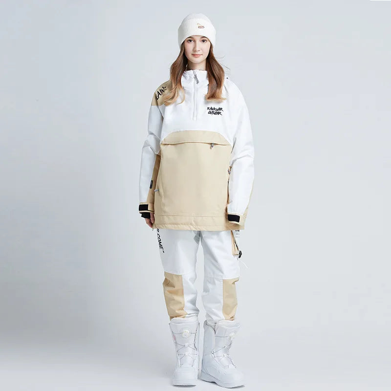 MUTUSNOW 2025 Man's And Woman's Warm Ski Suit Windproof Waterproof Costumes Snowboarding Clothing Couple Winter Jacket And Pants