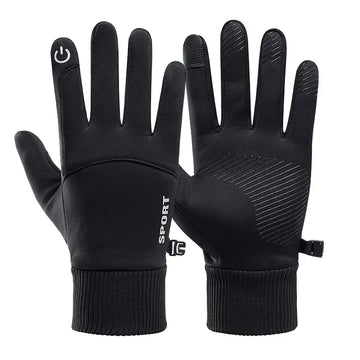 Men Gloves Winter Thermal Waterproof Cycling Motorcycle Gloves Full Finger TouchScreen Outdoor Running Skiing Gloves Non-slip