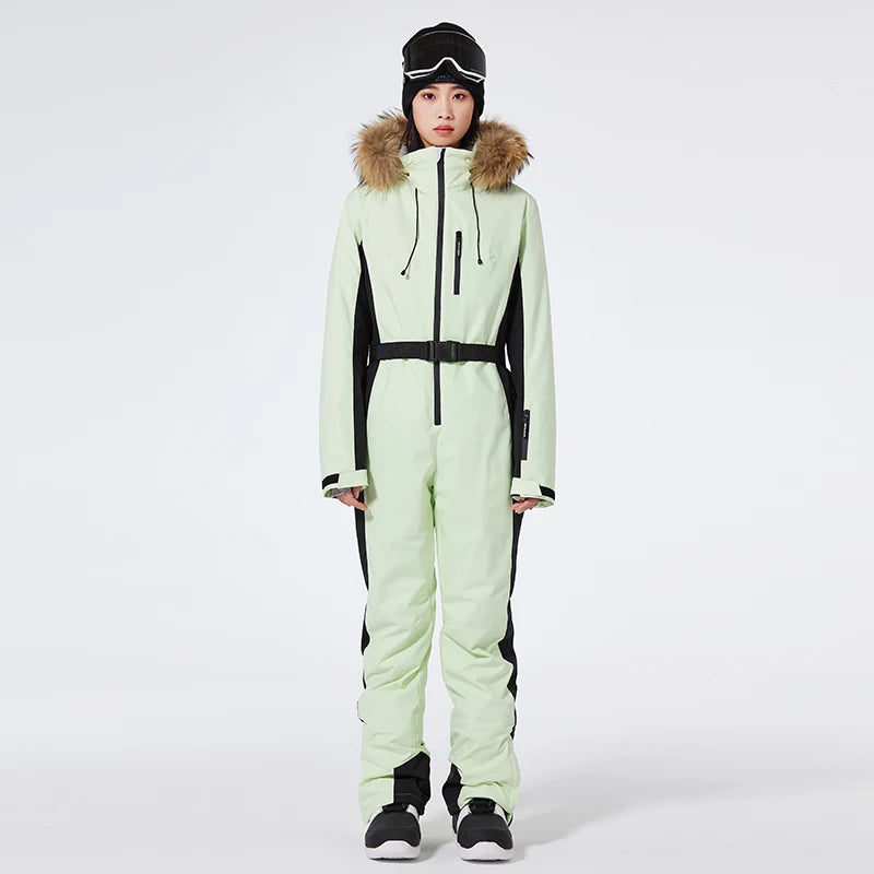 Men and Women Snow Wear, Snowboarding Suit, Snow Ski Jumpsuit, Ski Suit Overalls, Snow Outfit, Adult SnowSuite, Fur collar
