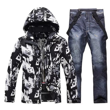 New, Men's Snow Wear Suit Sets, Snowboarding Suit, Skiing Clothing, Ski Jacket and Bibs Pant, Snowboarding Suit, Winter Outdoor