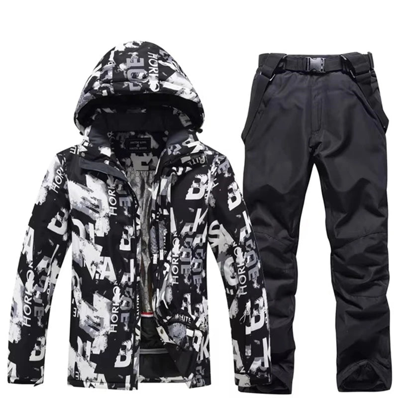 New, Men's Snow Wear Suit Sets, Snowboarding Suit, Skiing Clothing, Ski Jacket and Bibs Pant, Snowboarding Suit, Winter Outdoor