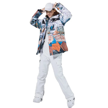 Outdoor Snow Suit for Men and Women, Ski Sets, Jacket and Snow Pants, Snowboard Clothing, Waterproof, 10K, Winter Costume, -30