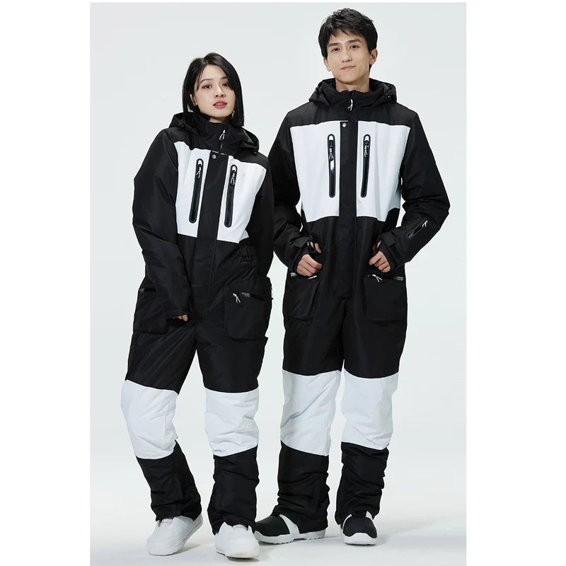 Ski Jumpsuits for Men and Women, Snow Suit, Snowboarding Clothing, Waterproof Ski Costumes, Adult Coverall, Winter Garment, 1 Pc