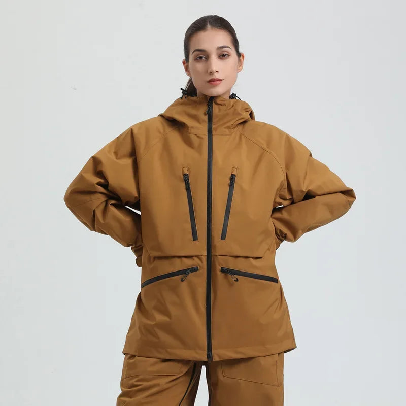 Ski Suit Women Winter Outdoor Sports Snowboard Warm Breathable Waterproof Windproof Ski Suit Men Snowboard Jacket