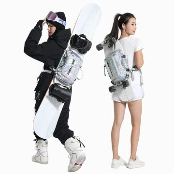 Unisex Snowboard Skateboard Ski Helmets Storage Bag Ski Backpack Multi Functional Waterproof Snow Sports Shoulder Bag