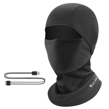WEST BIKING Winter Cycling Hat Comfortable Sport Scarf Balaclava Windproof for Ski Bicycle Motorcycle Heating Headgear