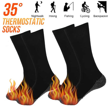 Winter Men Women Thermal Ski Socks Warm Acetate Fiber Cycling Soccer Snowboard Socks High Tube Moisture Absorption Socks