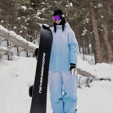 Winter New Snowboarding Ski Suit Women Men's 2025 Loose Windproof Waterproof Skiing Snow Pants Clothes Sets Gradient Outdoor