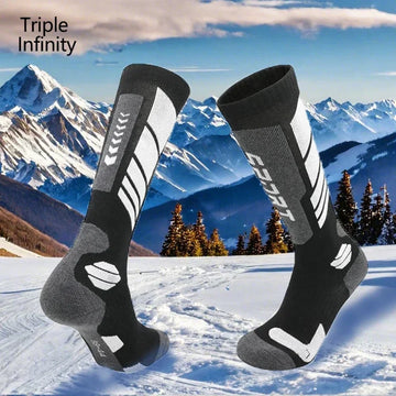 Winter Socks For Men High Tube Elastic Thicken Anti-Slip Thermal Cotton Socks Outdoor Sports Hiking Ski Socks Snowboarding
