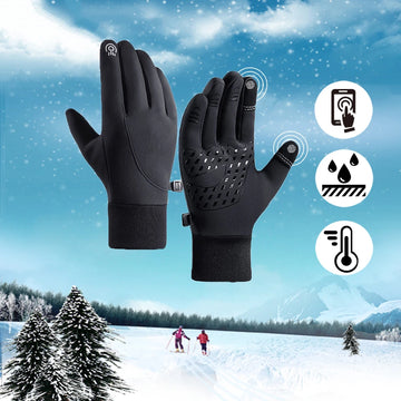 Winter Warm Cycling Gloves Skiing Windproof Gloves Touch Cold Waterproof Fishing Running Driving Snowmobile Outdoor Riding Model